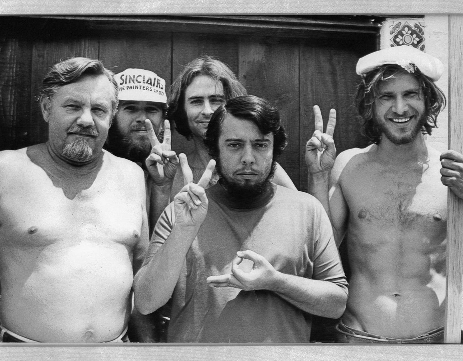 "Carpenter" Harrison Ford with Sergio Mendes at his Encino home. Photo courtesy of Sergio Mendes.